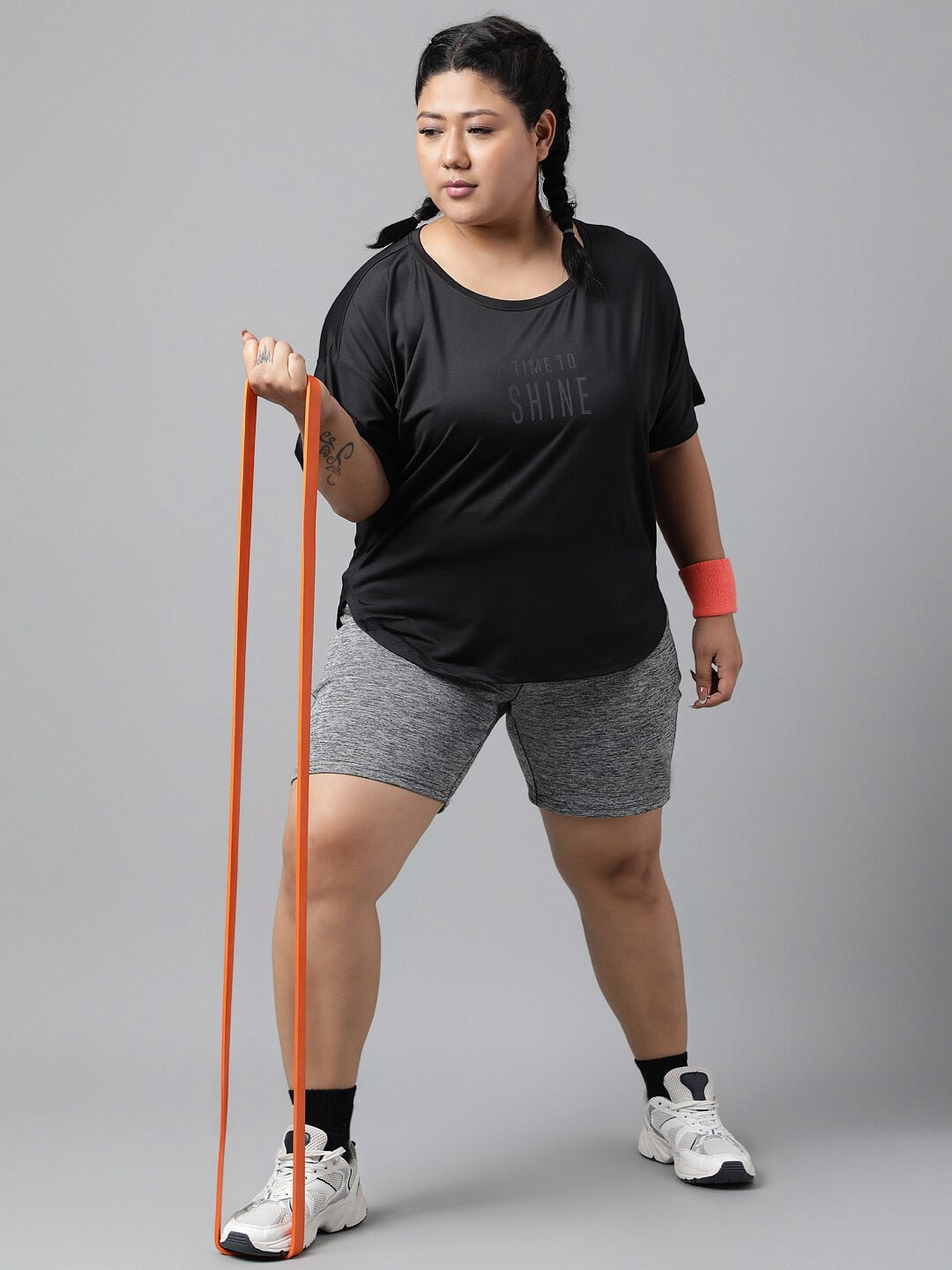 MKH Plus Size Typography Printed Dri-FIT Sports T-Shirt - Distacart
