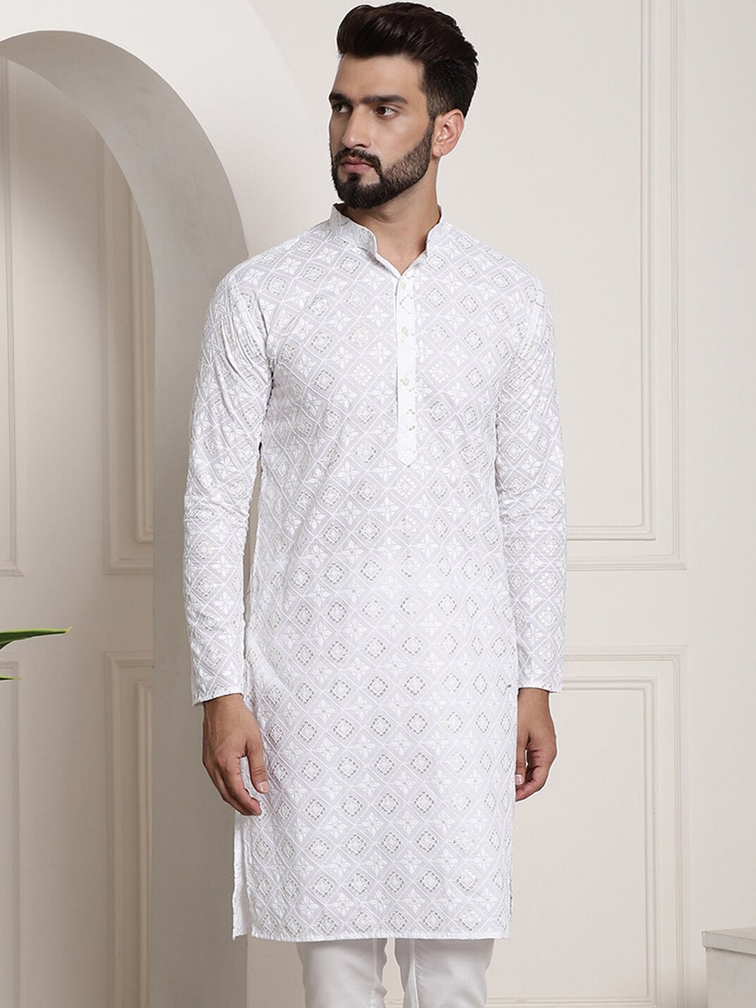 Sojanya Printed Chikankari Kurta - Distacart