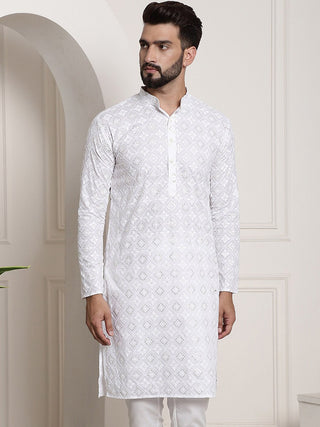 Sojanya Printed Chikankari Kurta - Distacart