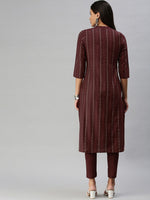 Thumbnail for Kalini Mandarin Collar Woven Design Kurta with Trousers - Distacart