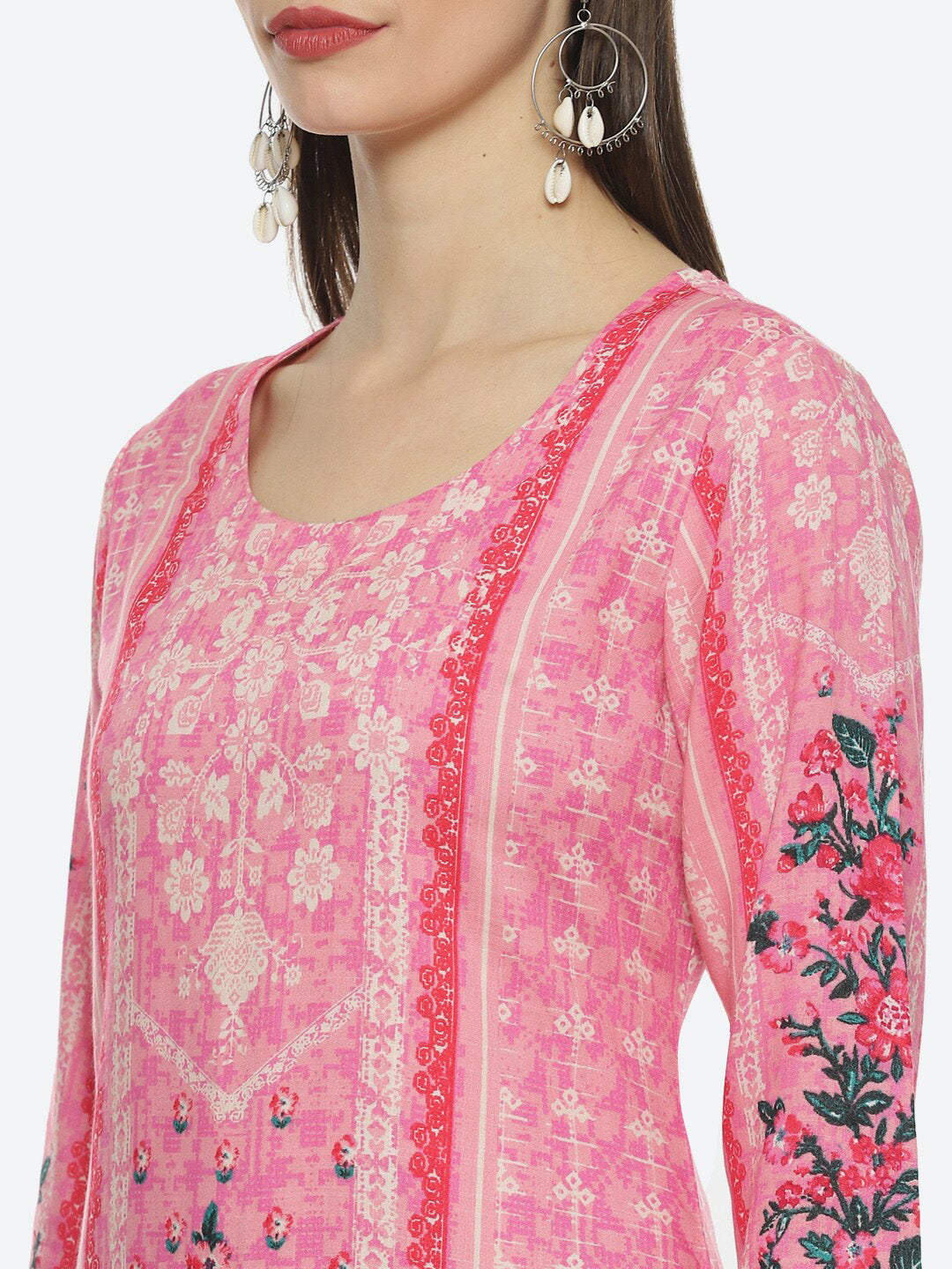 Biba Women Floral Printed Straight Kurta - Distacart
