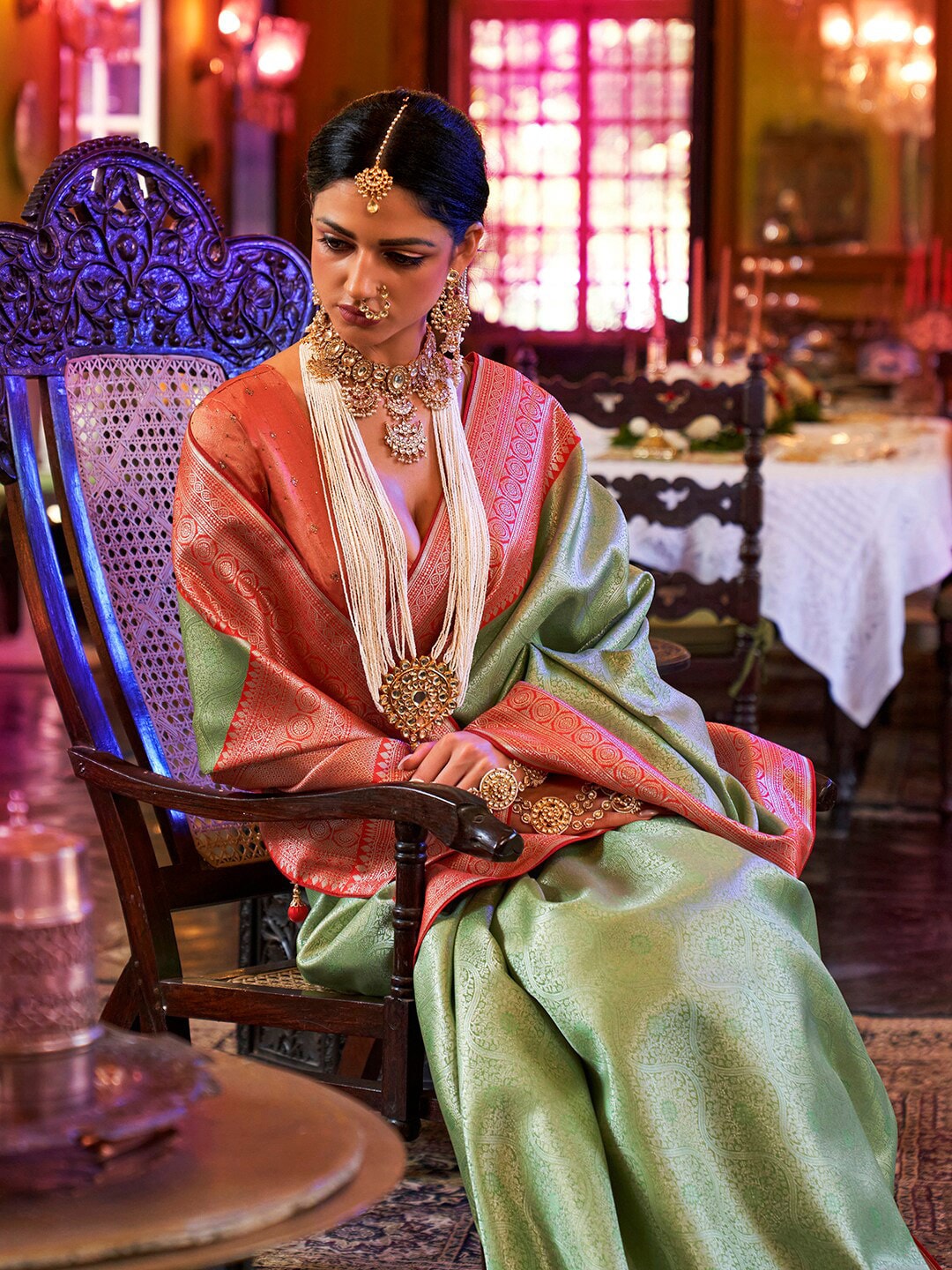 Anouk Woven Design Zari Silk Blend Kanjeevaram Saree - Distacart