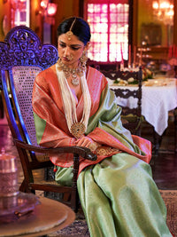 Thumbnail for Anouk Woven Design Zari Silk Blend Kanjeevaram Saree - Distacart