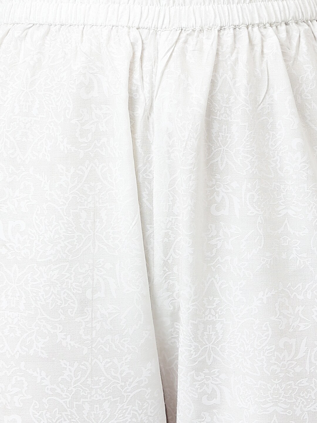 Khushal K Ethnic Motif Embroidered Band Collar Thread Work Kurta with Palazzos & Dupatta - Distacart