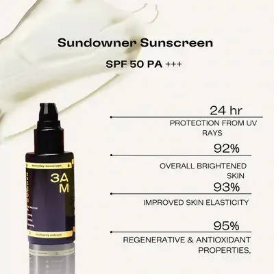 3 AM Sundowner Sunscreen Cream SPF 50 - Distacart