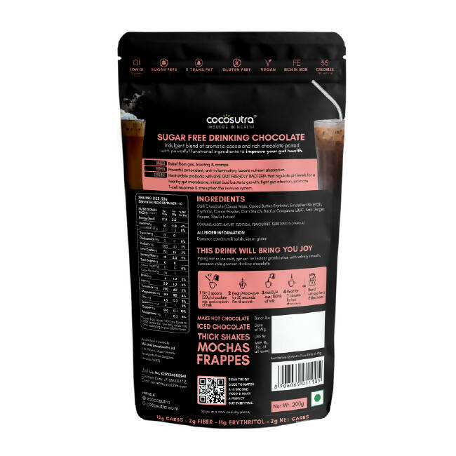 Cocosutra Lite - Balance- Sugar Free Drinking Chocolate Mix - Distacart
