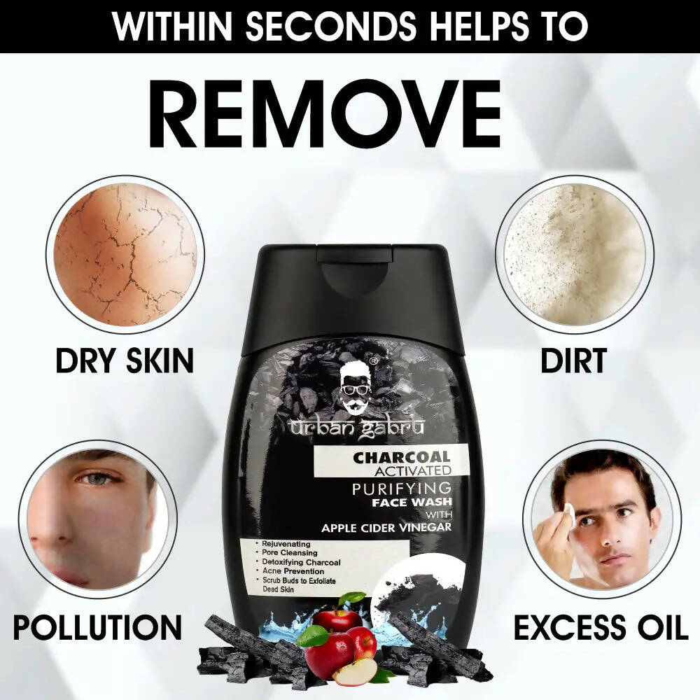 Urbangabru Activated Charcoal Face Wash for Men - Distacart