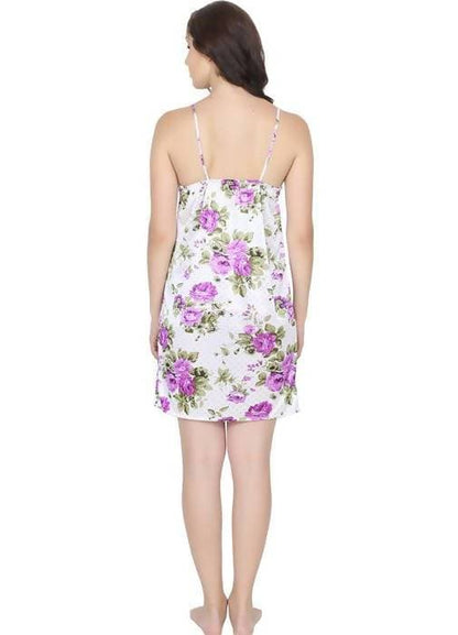 Ruhani HLSC Floral Printed Straight Short Nighty Fits Bust (Ruhani_NT_08_FS)