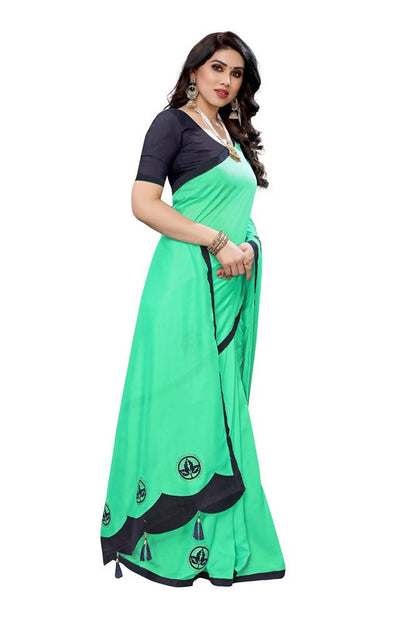 Vamika Designer Green Dola Silk Saree
