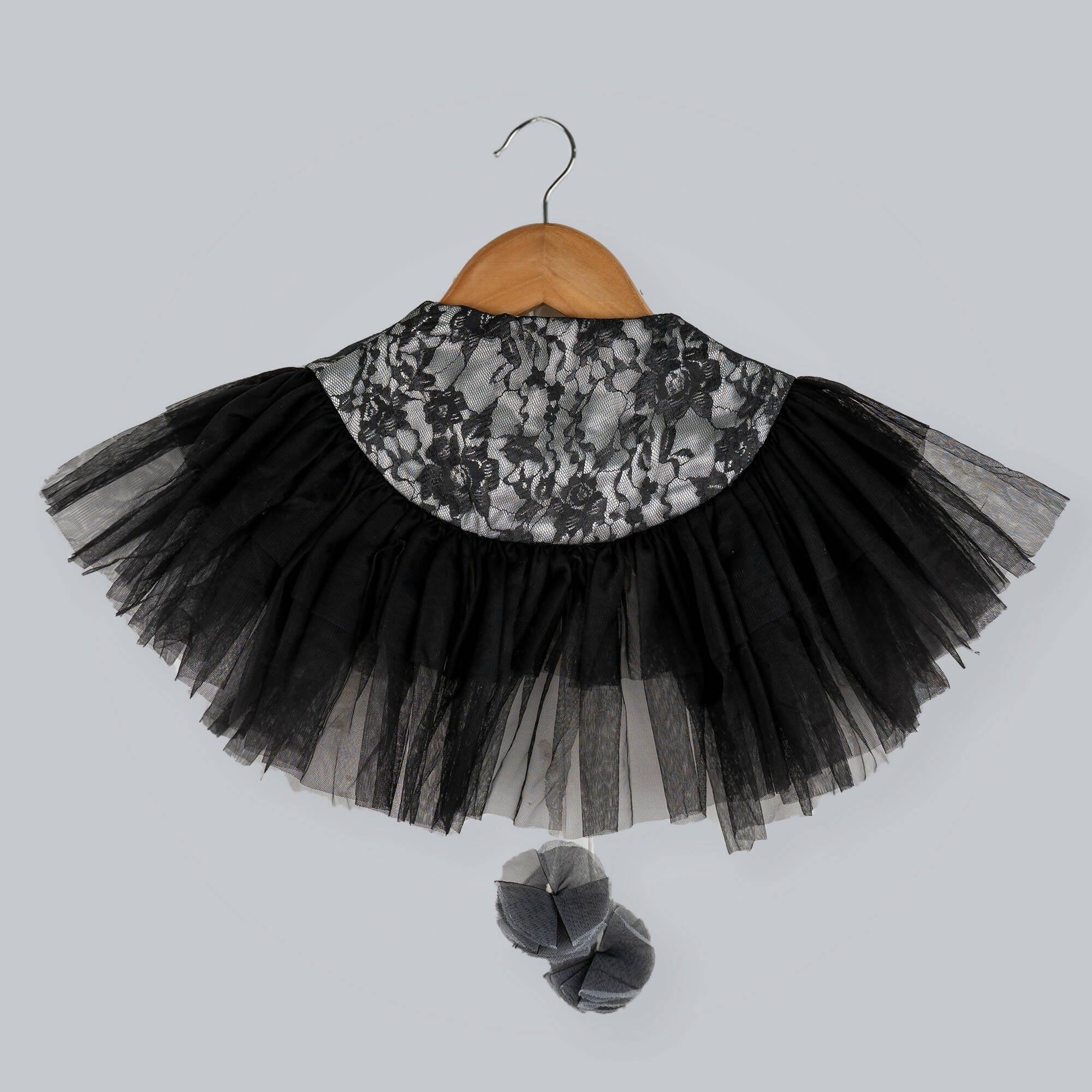 Pink Cow Fashions Black & White Shrug With Frill - Distacart