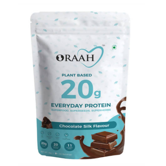 Oraah Plant Based 20g Everyday Protein Powder - Chocolate Silk Flavour