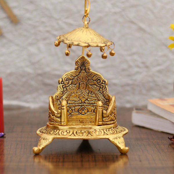 CraftVatika Gold-Plated Ladoo Gopal Singhasan/Pooja Chowki Showpiece - Distacart