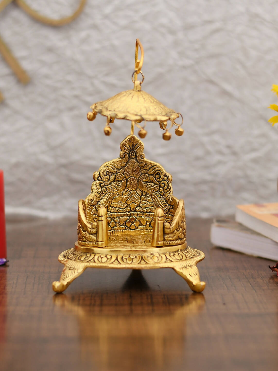 CraftVatika Gold-Plated Ladoo Gopal Singhasan/Pooja Chowki Showpiece - Distacart