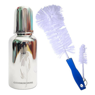 Goodmunchkins Stainless Steel Baby Feeding Bottle 304 Grade for Infants/Toddlers with Bottle Cleaning Brush-220ml - Distacart