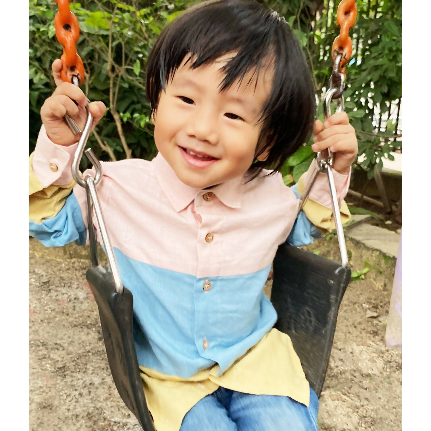 Mhyssa Blue and Yellow Color Blocked Shirt - Distacart