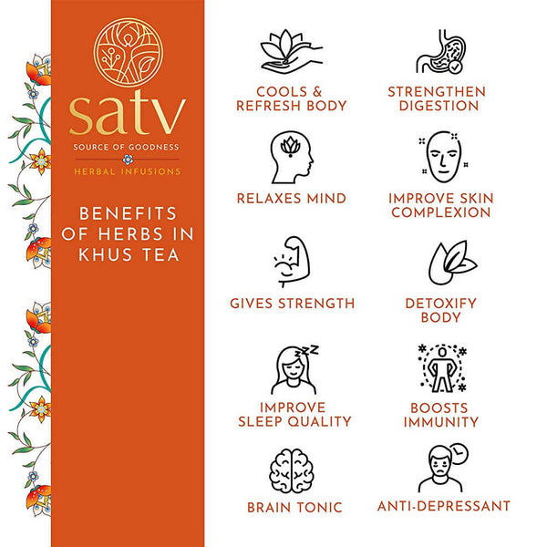 Satv Koolant Khus Herbal Infusion Tea Bags - Distacart