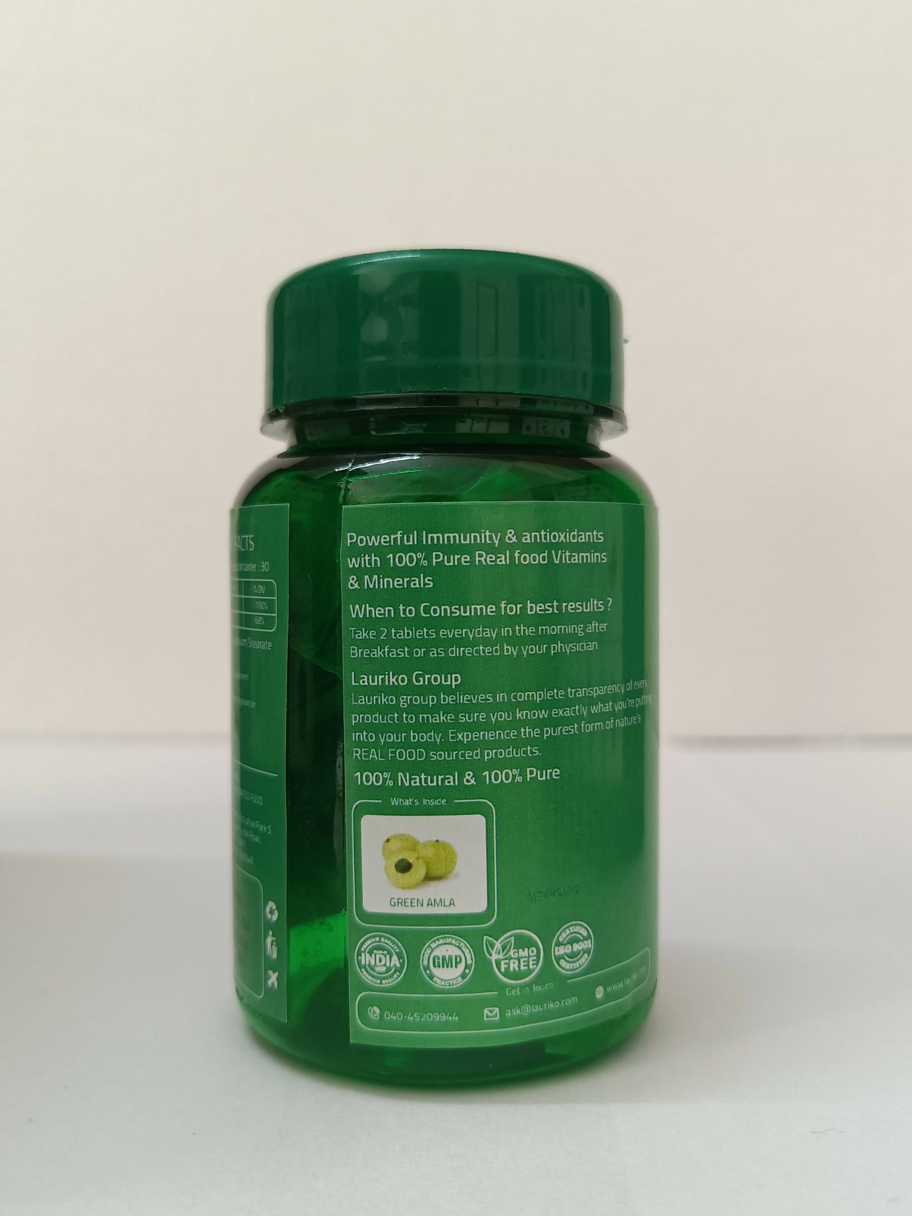 Laurik Plant Based Vitamin C With Zinc Supplements Tablets For Men & Women | Maintain Energy Levels & Boost Immunity - Distacart