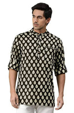 Thumbnail for Janasya Men's Black Cotton Kurta - Distacart