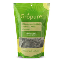 Thumbnail for Gropure Organic Urad Sabut (Black Gram Whole) - Distacart