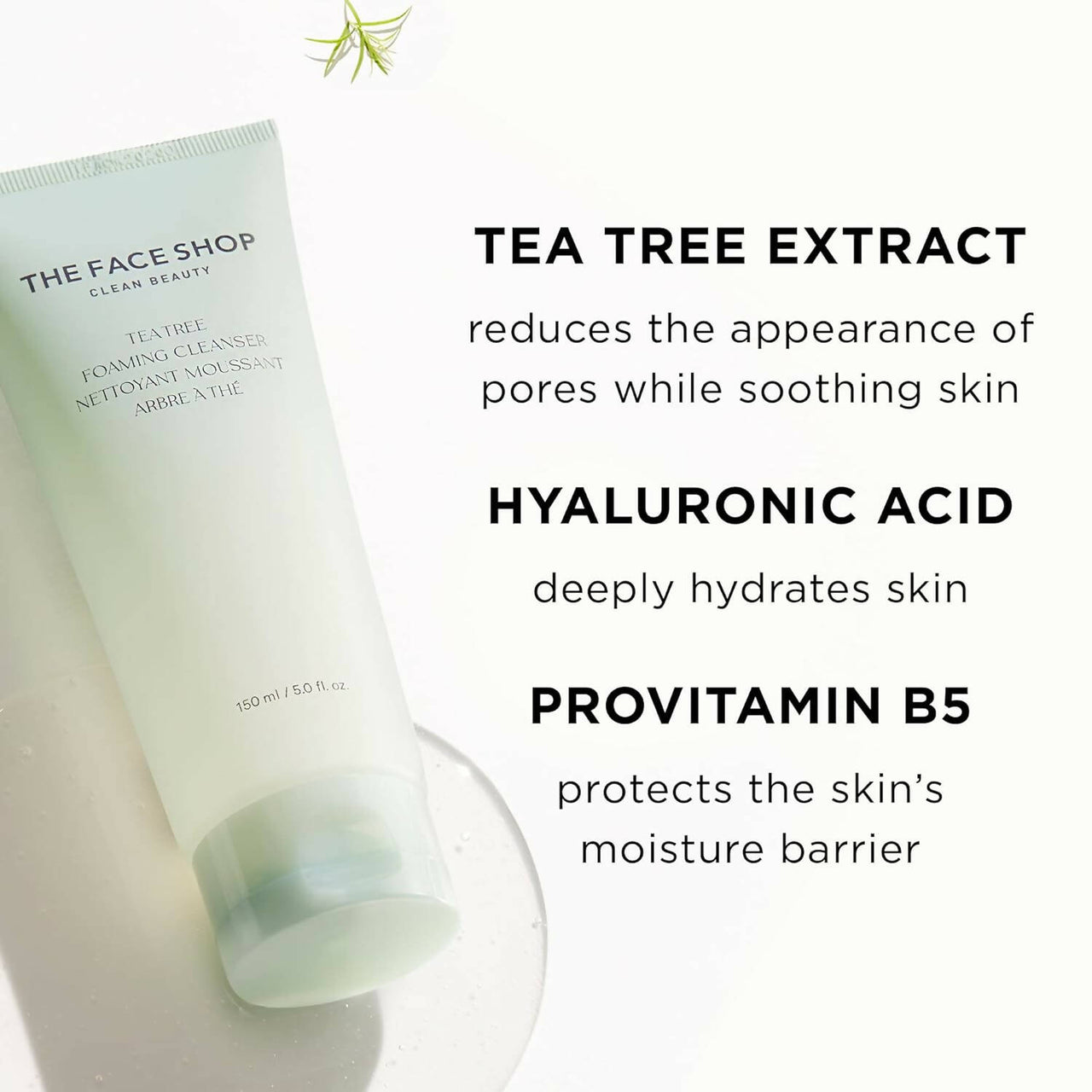 The Face Shop Tea Tree Pore Clarifying Gel Cleanser - Distacart