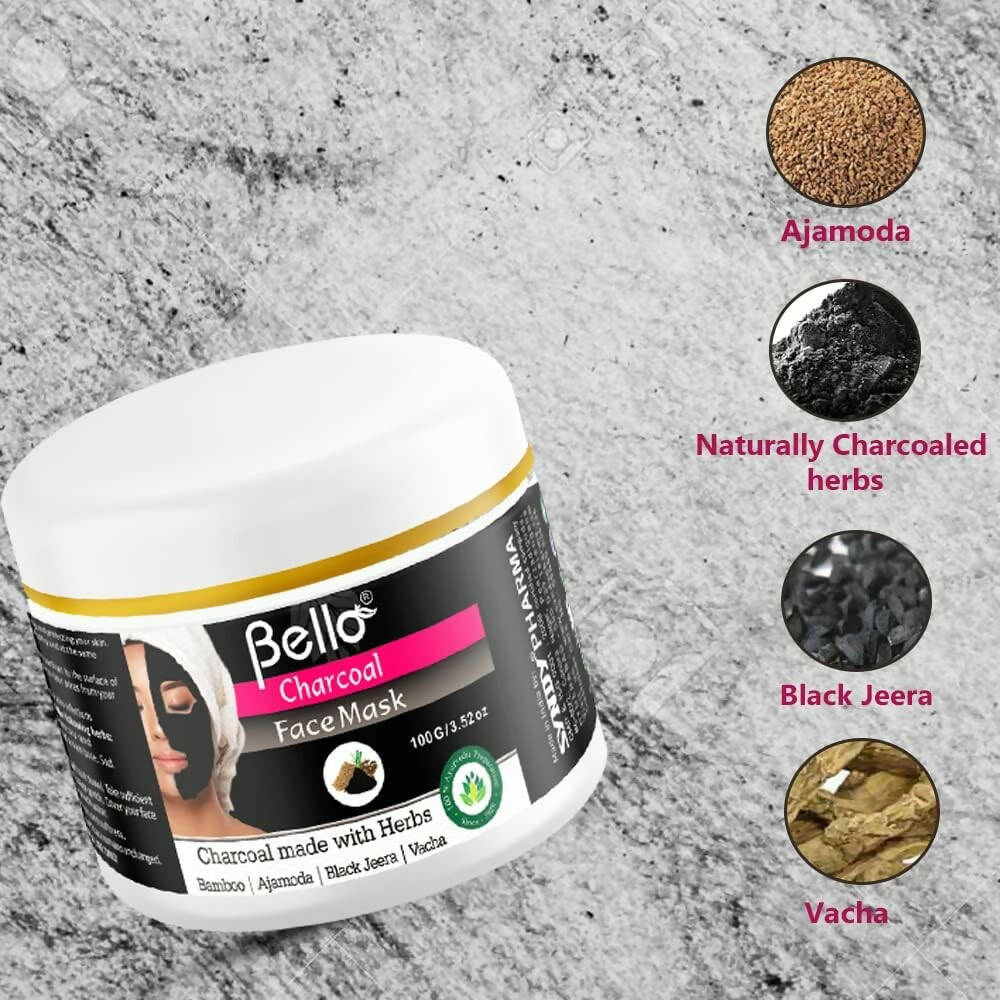 Bello Herbals Charcoal Face Mask - Distacart
