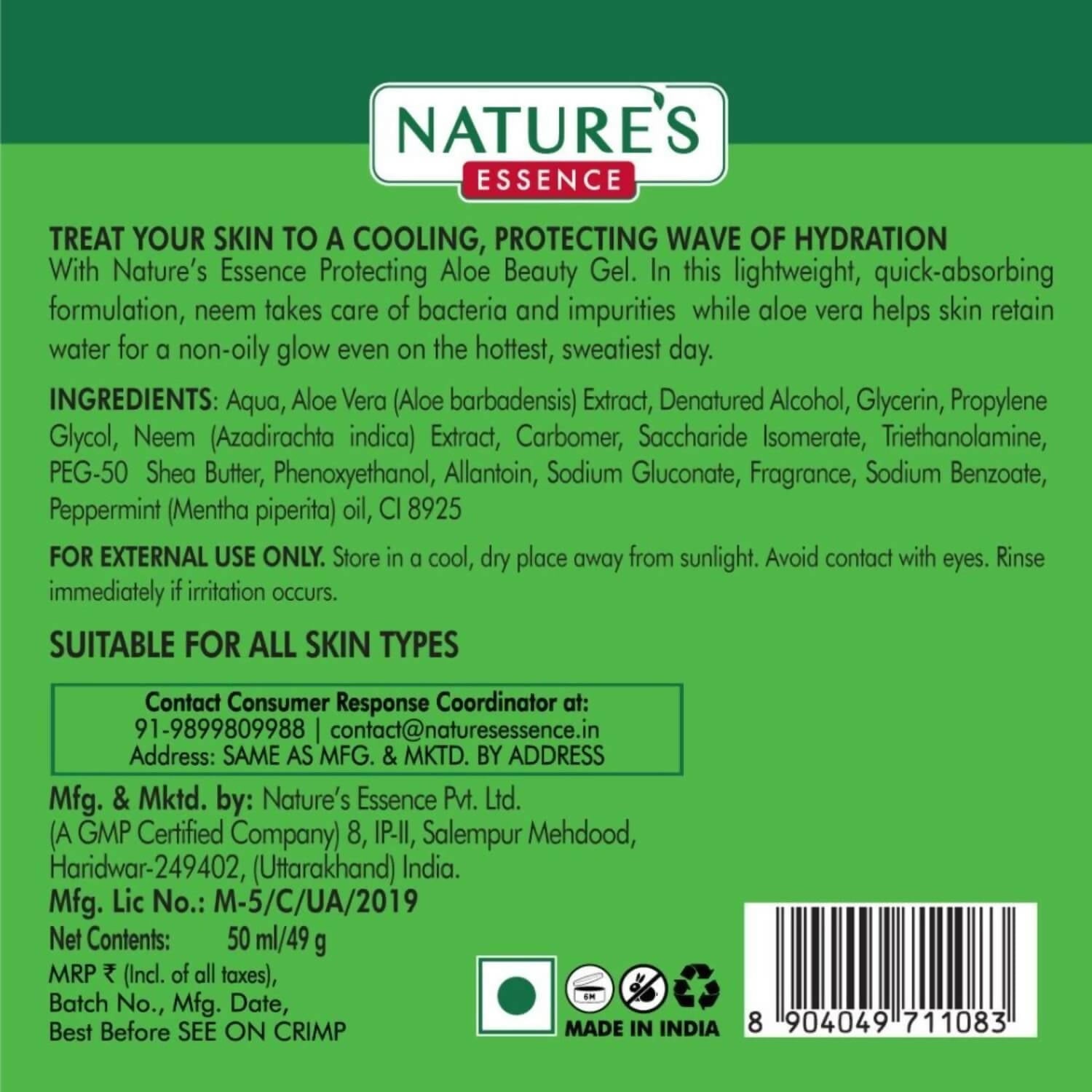 Nature's Essence Aloe Beauty Gel With Neem - Distacart