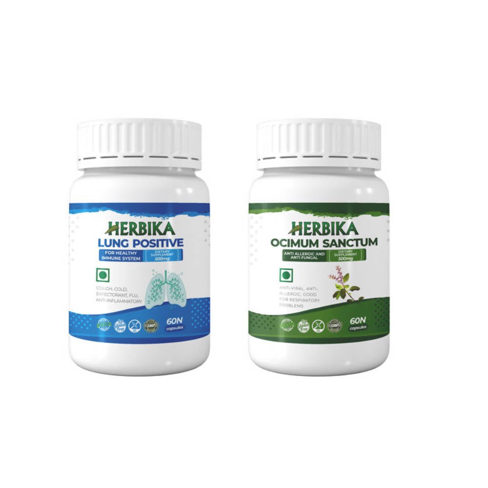 Herbika Lung Positive + Ocimum Sanctum Capsules - Distacart