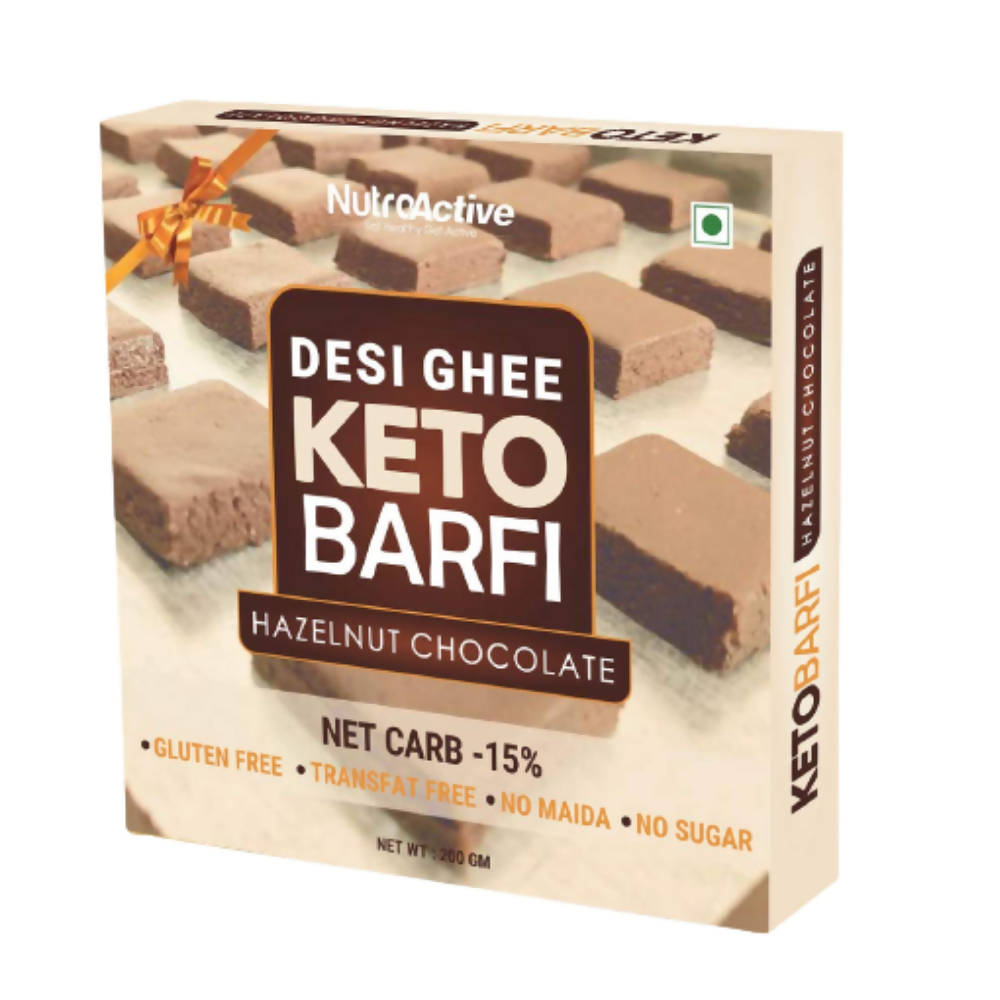 NutroActive Desi Ghee Barfi Hazelnut Chocolate