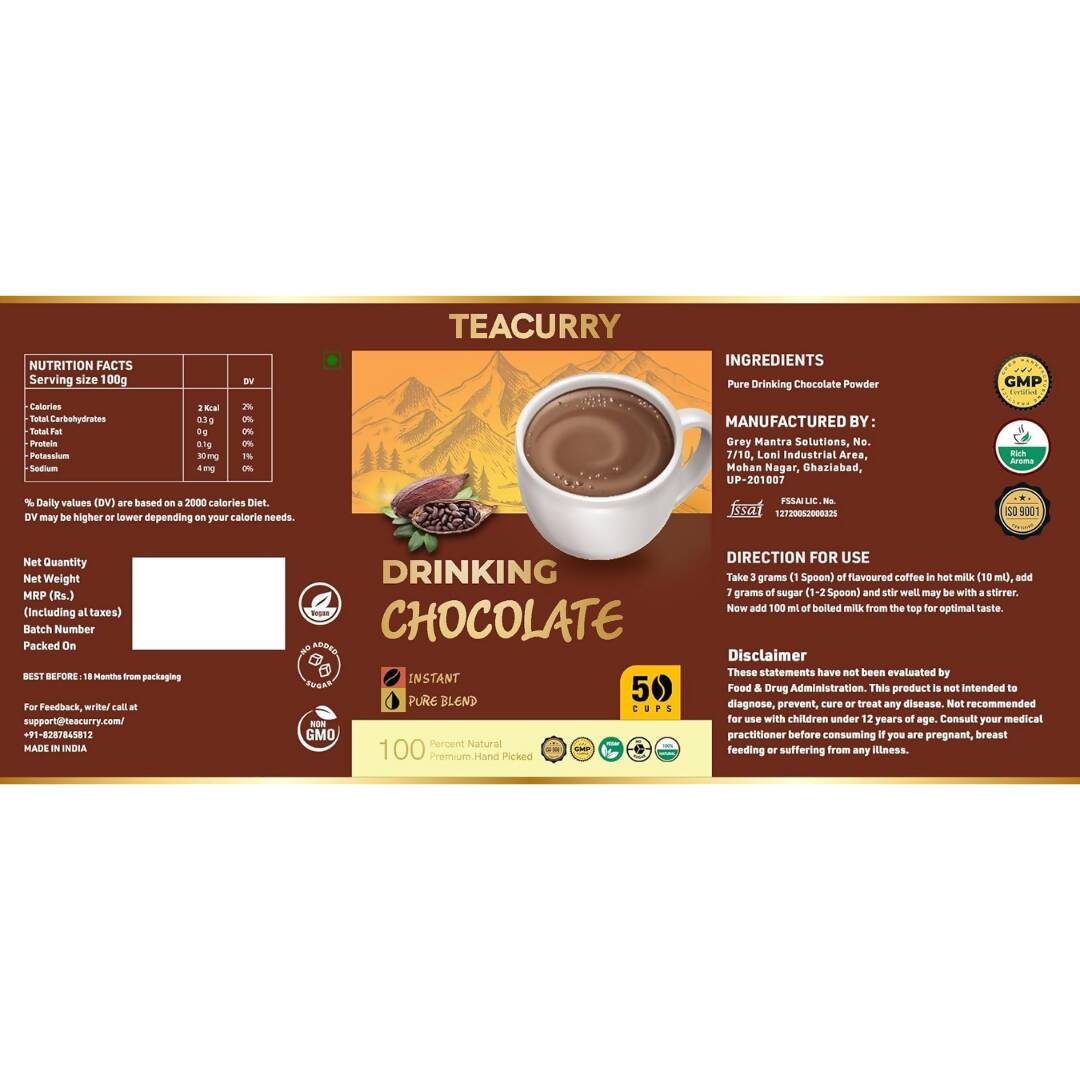 Teacurry Drinking Chocolate Powder - Distacart