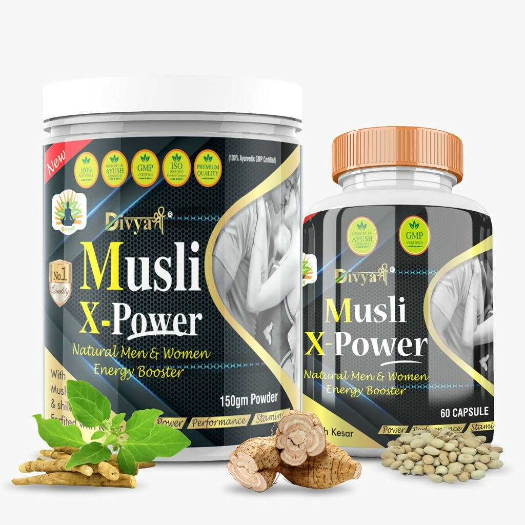 Divya Shree Musli X-Power Capsule, Powder Combo - Distacart