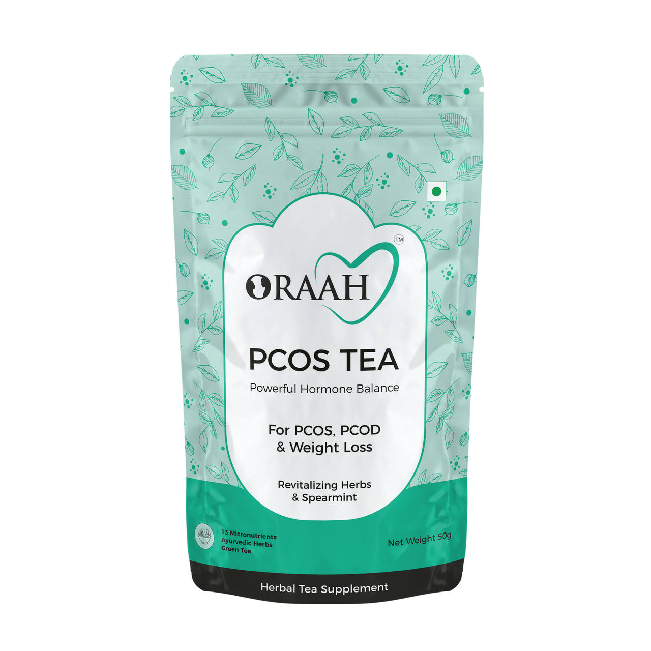 Oraah PCOS PCOD Care Combo (Spearmint Tea, Hair Removal Cream & Intimate Wipes) - Distacart