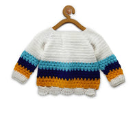 Thumbnail for Chutput Kids White Coloured Solid Pullover For Baby Boys with ABC Detail - Distacart