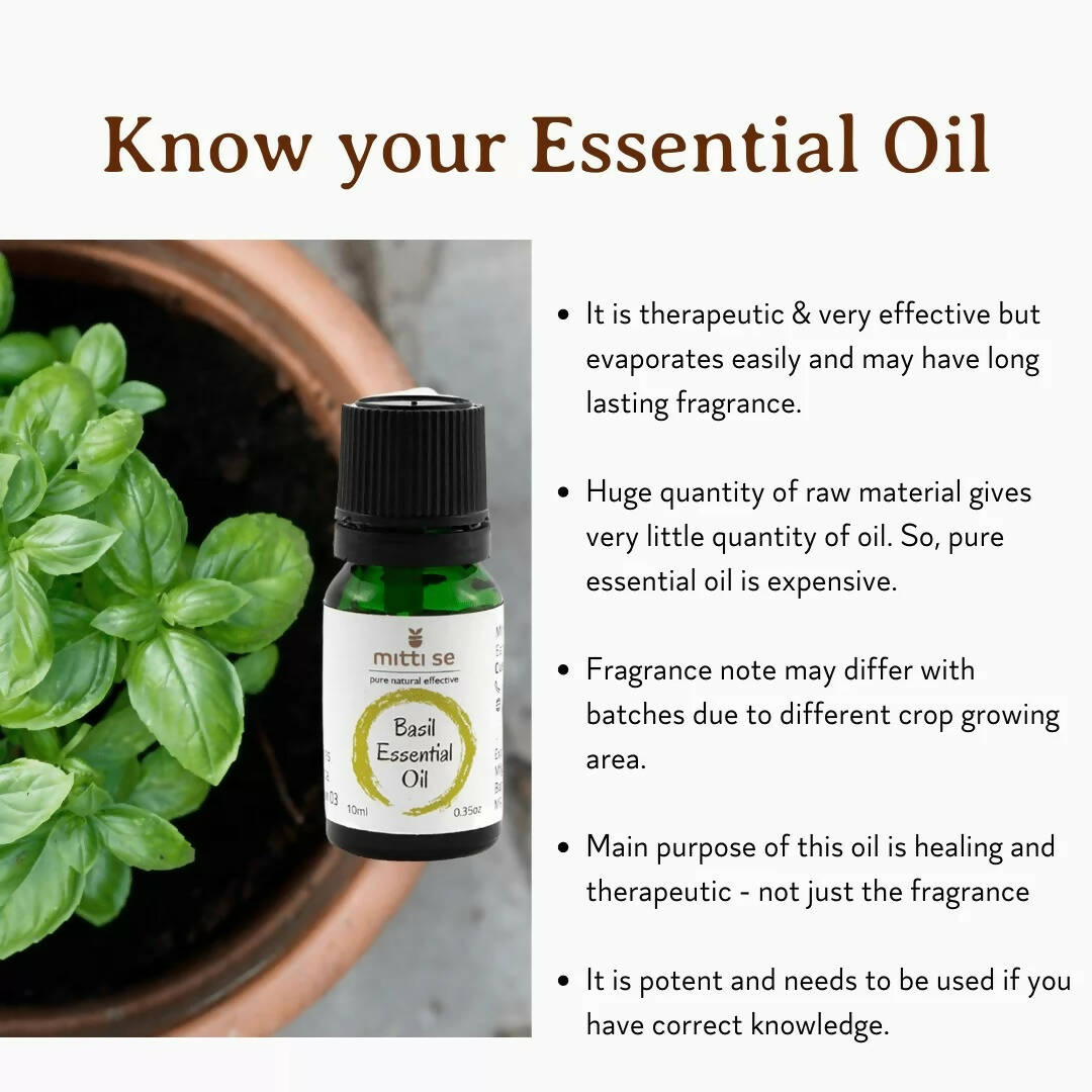 Mitti Se Basil Essential Oil - Distacart