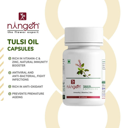 Ningen Tulsi Oil Capsules - Distacart
