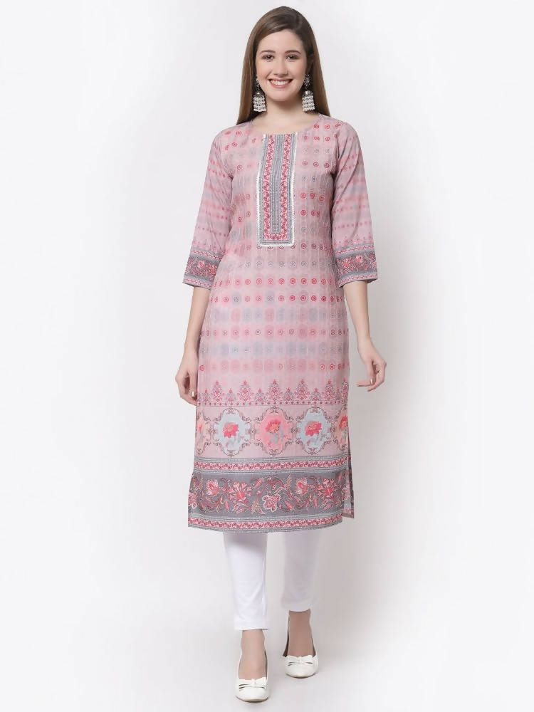 Myshka Multi Color Pure Cotton Printed Kurta