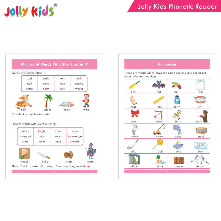 Jolly Kids Phonetic Reader From Sound to Words| Long & Short Vowel Sound| Consonant Blends| Pre-Primary Phonic Book for Kids| Ages 3-8 Years - Distacart