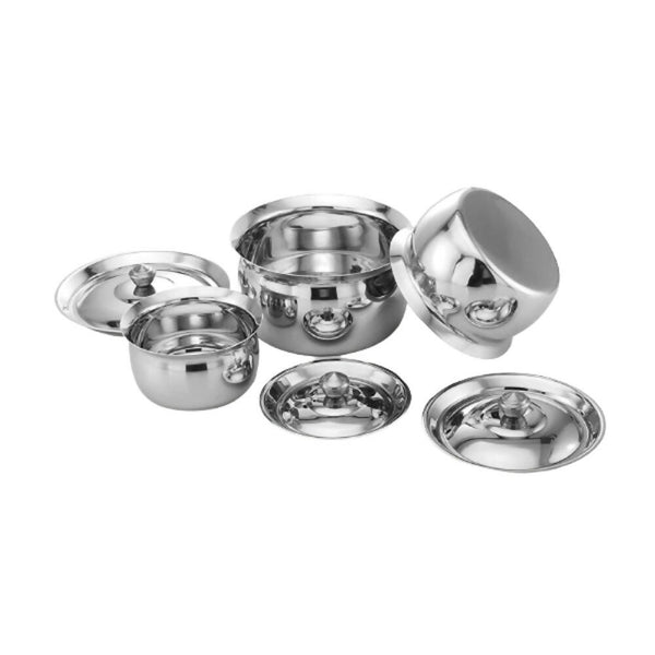 Expresso Stainless Steel Heavy Gauge Induction Friendly Kitchen Serving Set - Distacart