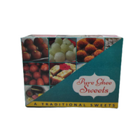 Thumbnail for Empty DIY Sweets Gift Box For Diwali, Chocolates, Snack & Return Gifts (Green) Size 500 Gm Storage - Distacart