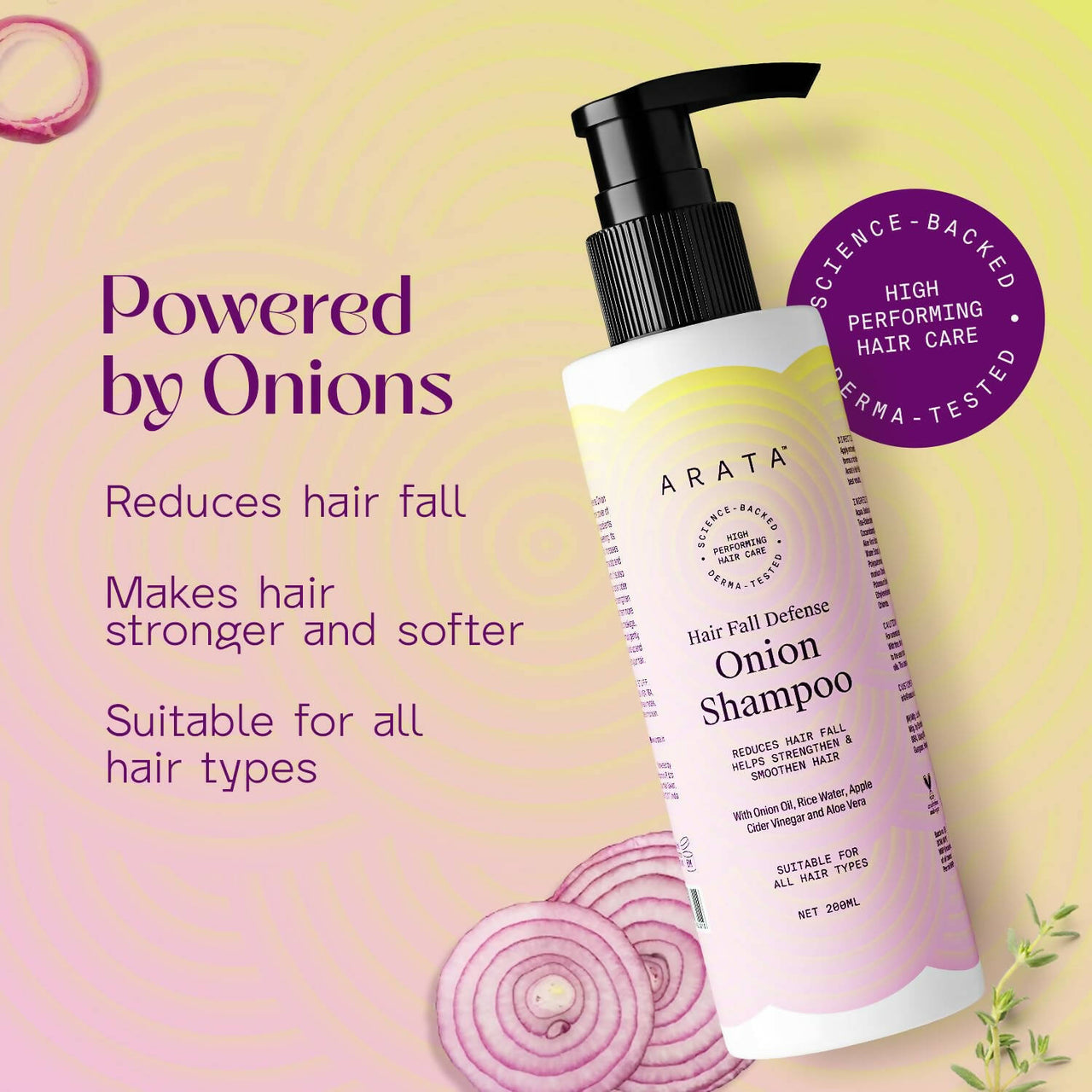 Arata Hair Fall Defense Onion Shampoo - Distacart