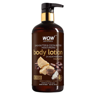 Wow Skin Science Shea Butter and Cocoa Butter Moisturizing Body Lotion