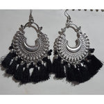 Thumbnail for Muskan Fancy Glass Pearl stone Black Thread Earrings