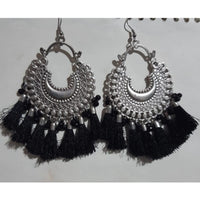 Thumbnail for Muskan Fancy Glass Pearl stone Black Thread Earrings