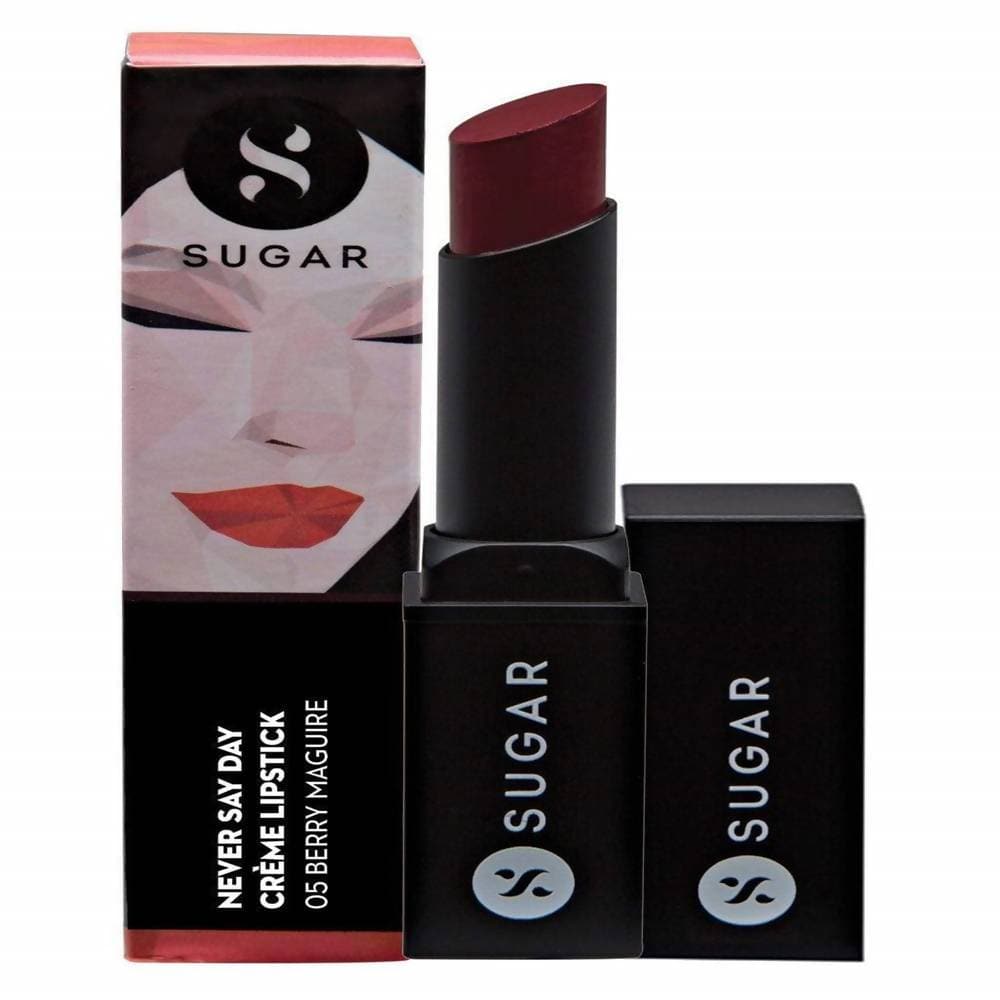 Sugar Never Say Dry Creme Lipstick Deep Berry Red