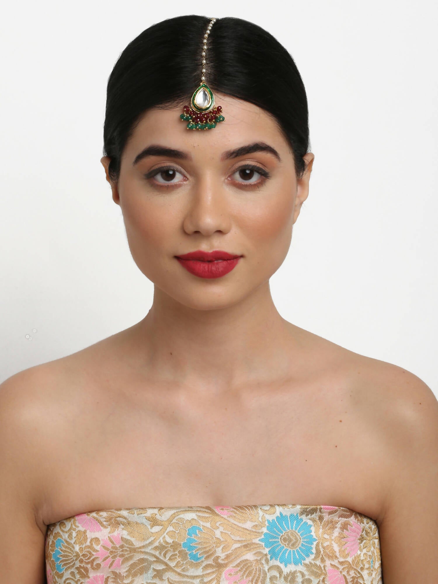 Kundan Maang Tikka - Ruby Raang - Distacart