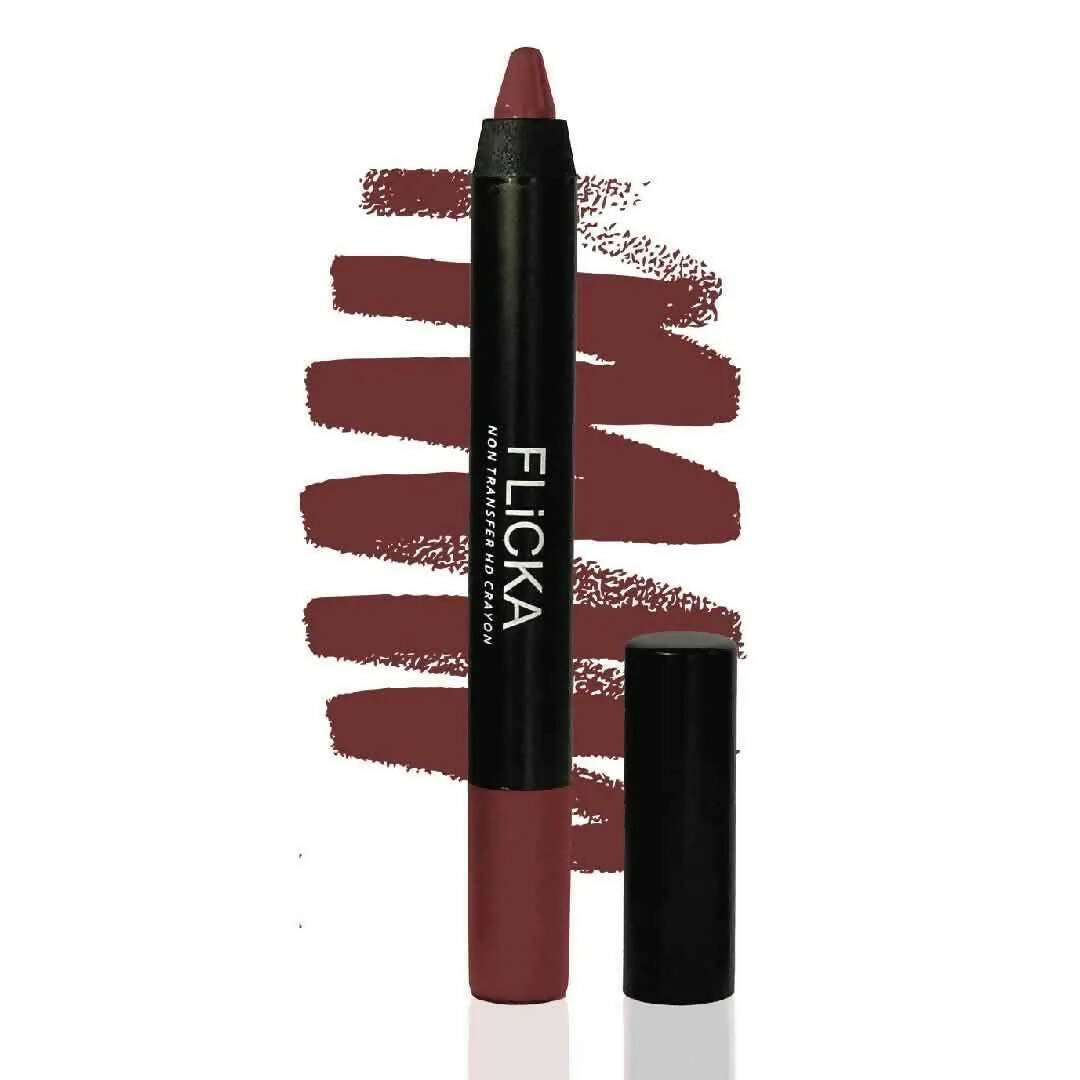 FLiCKA Lasting Lipsence Crayon Lipstick 08 Binge Watching - Maroon - Distacart
