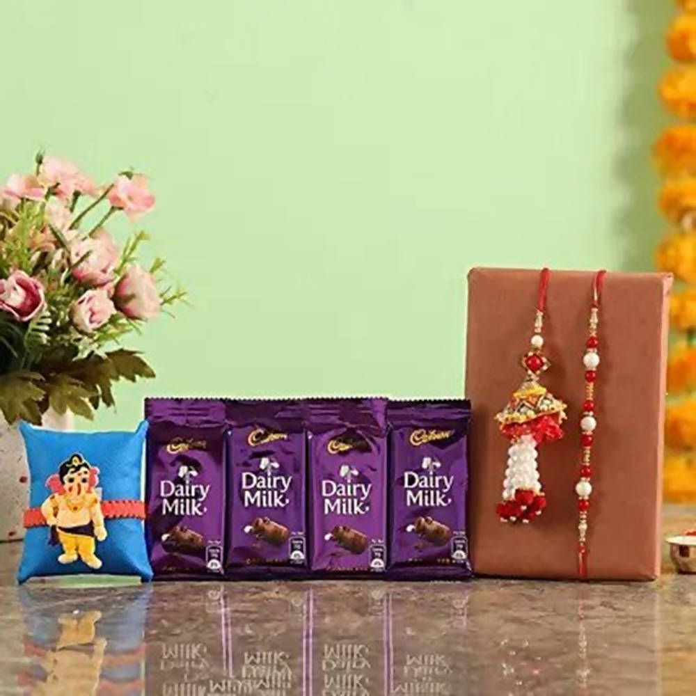 Pearl Family Rakhi Set & Dairy Milk