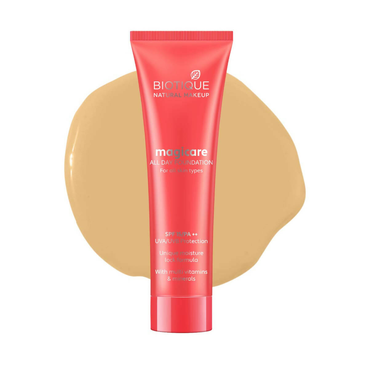 Biotique Natural Makeup Natural Magicare All Day Liquid Foundation - Clay - Distacart