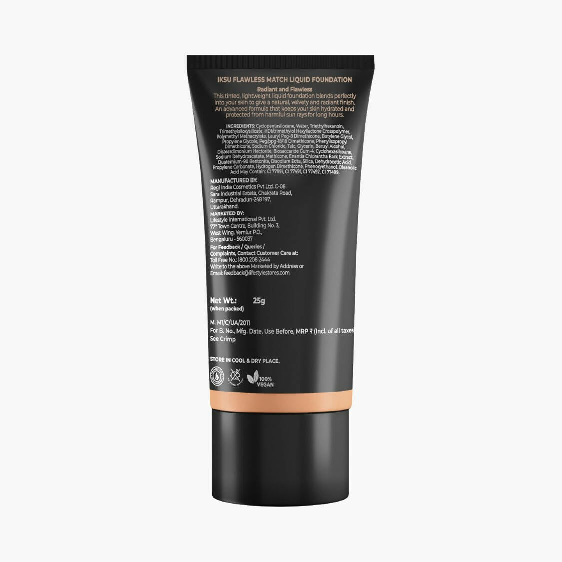 IKSU Flawless Match Liquid Foundation - Honey Light - Distacart
