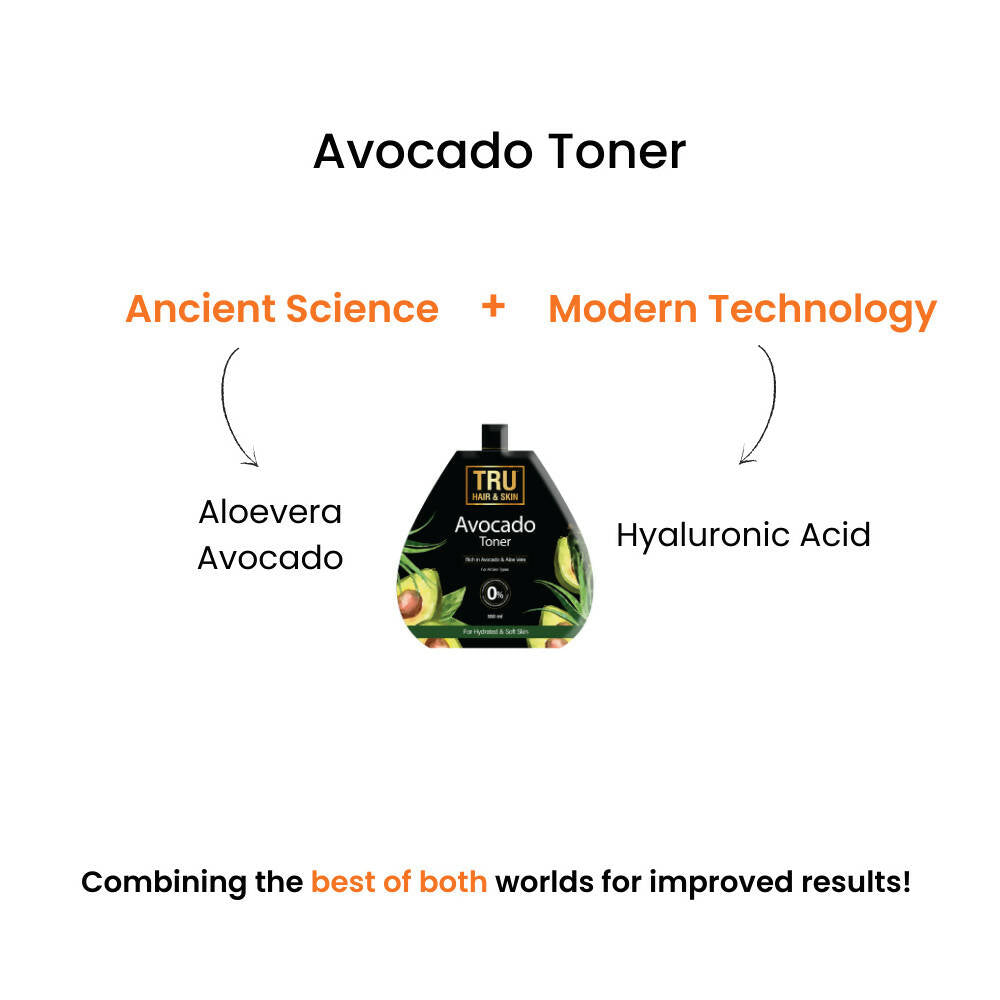 Tru Hair & Skin Avocado & Hyaluronic Acid Toner - Distacart