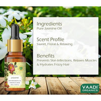 Thumbnail for Vaadi Herbals Jasmine 100% Pure Essential Oil Therapeutic Grade - Distacart